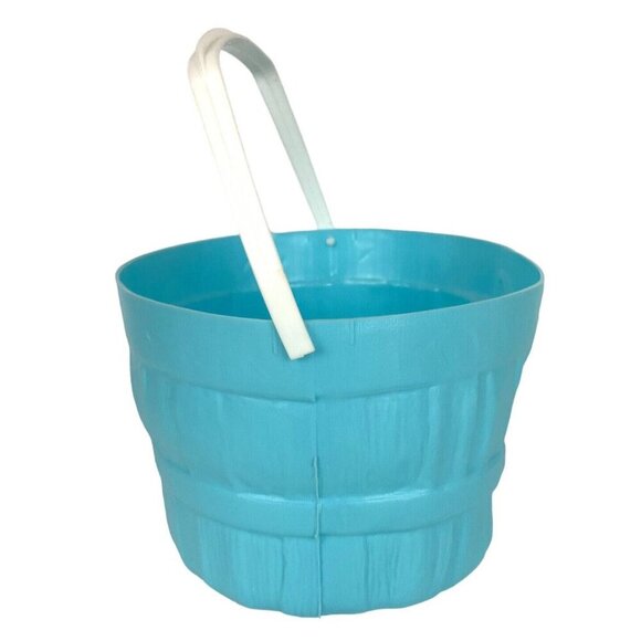 Vintage General Foam Plastics Blue Easter Bucket Bunny Design & White Handle - Picture 2 of 6